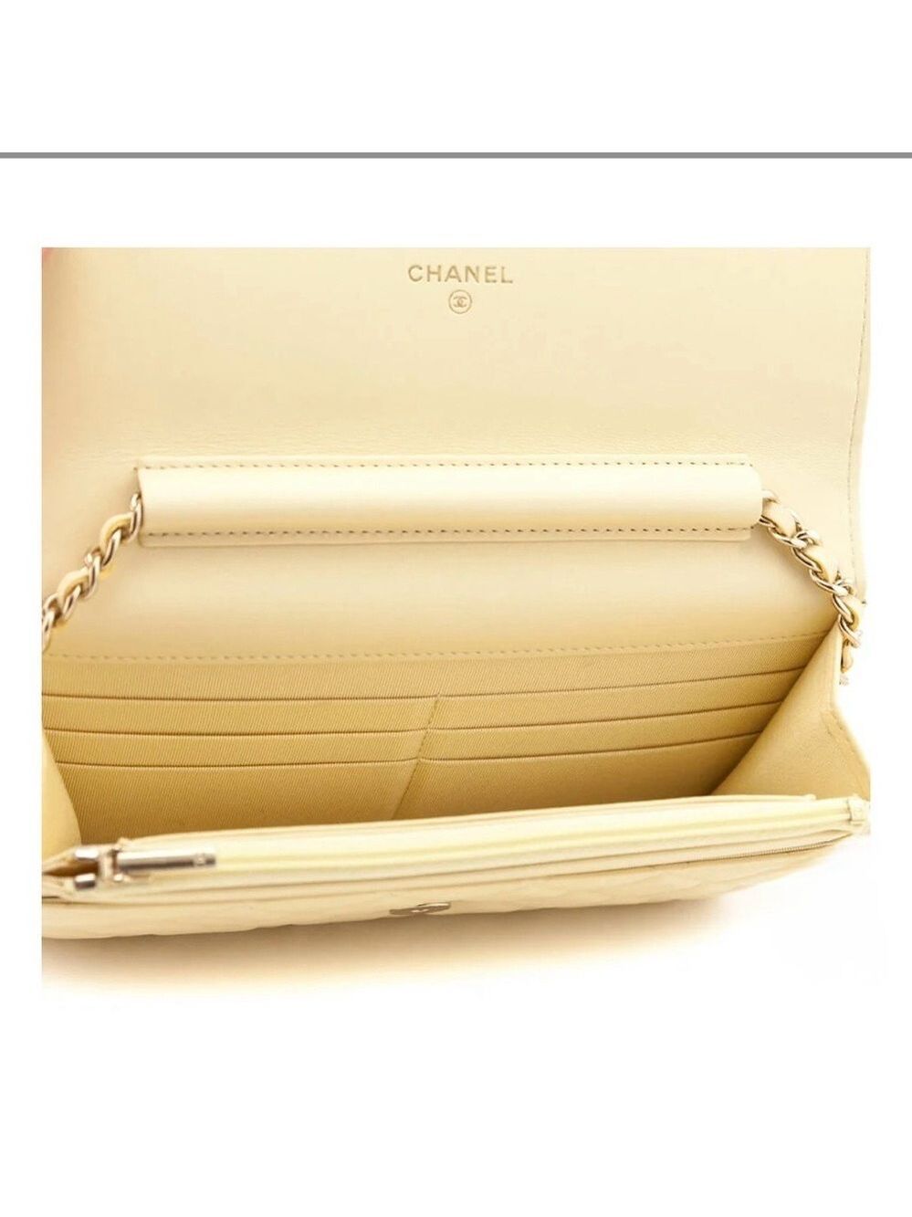 CHANEL Pastel Yellow Quilted Lambskin Crossbody Wallet on Chain “WOC” BRAND NEW - Picture 3 of 15